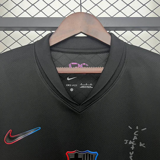 2024/2025 Barcelona Travis Scott Joint Edition Black Football Shirt